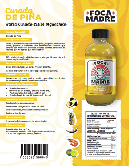 Salsa Piña Curada tipo Aguachile Foca Madre